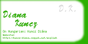 diana kuncz business card